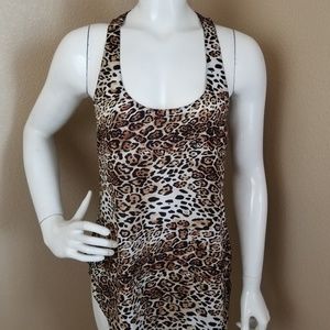 NEW 100% Silk Cheetah Print Racer Back Tank Top~S